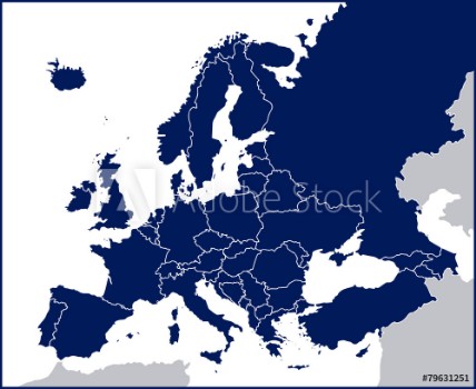 Picture of Europe Political Blank Map